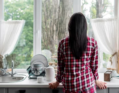 Miniatura: Babcia pocierała szybę w kuchni cebulą....