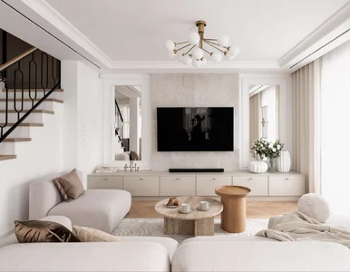 Miniatura: Ściana telewizyjna w salonie: 35 pomysłów...