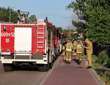 Miniatura: Potężny pożar pod Warszawą. Służby: To nie...