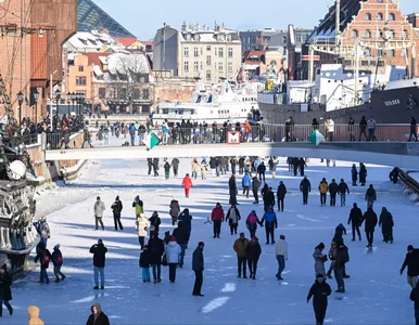 Miniatura: Tłumy na zamarzniętej Motławie. W sieci...