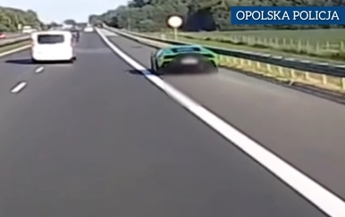 Wiadomo, kto jechał zielonym Lamborghini na A4. Policja namierzyła kierowcę