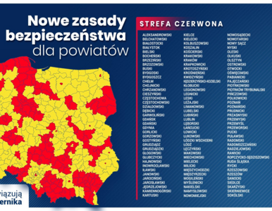 Miniatura: Aktualna lista powiatów w strefie...