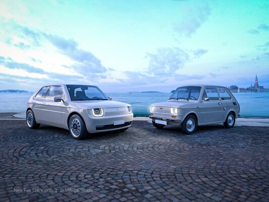 Miniatura: Fiat 126 w wersji elektrycznej