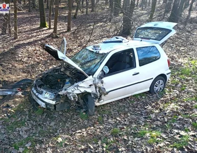 Miniatura: Po pijanemu spowodował wypadek. Uciekł,...