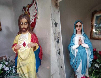 Miniatura: Figurki Jezusa i Maryi miały wypalone...