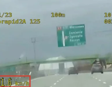 Miniatura: Na ekspresówce pod Warszawą jechał prawie...