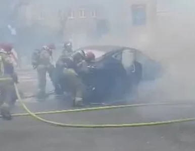 Miniatura: Pożar Tesli w Piotrkowie Trybunalskim....