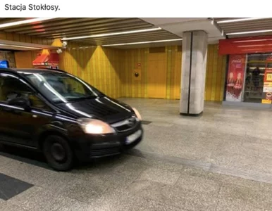 Miniatura: Samochód wjechał na stację warszawskiego...